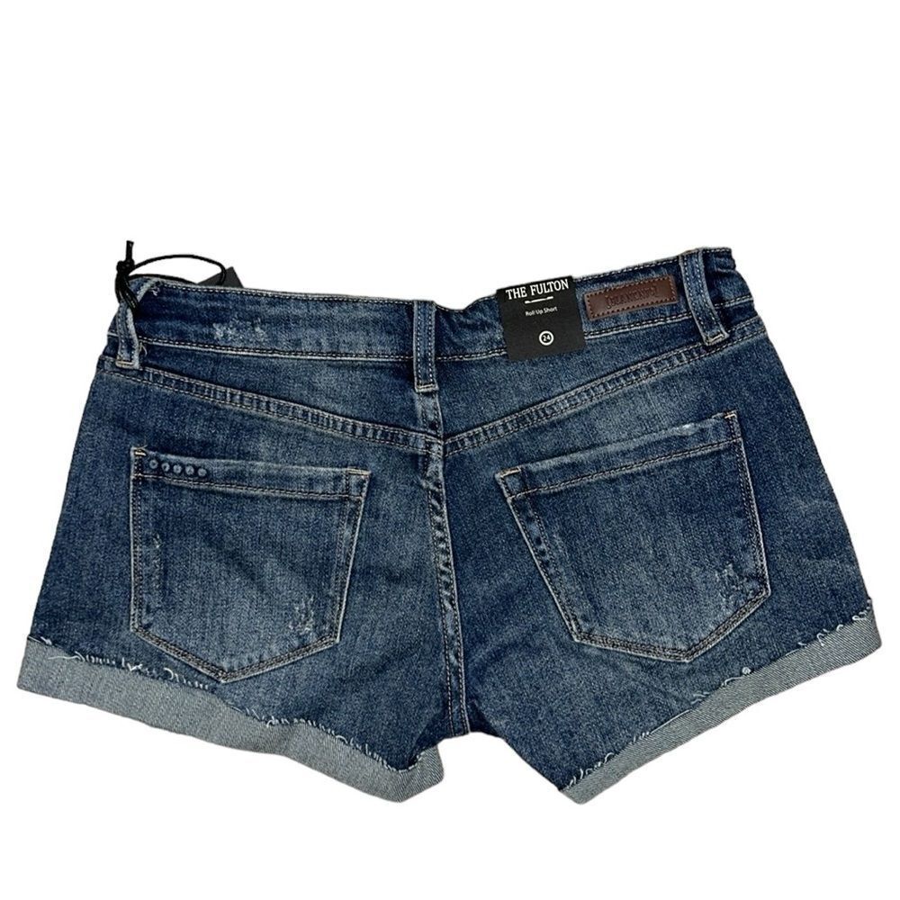 Blank NYC Fulton Roll up Distressed Denim Shorts(Size 24) - Picture 3 of 7